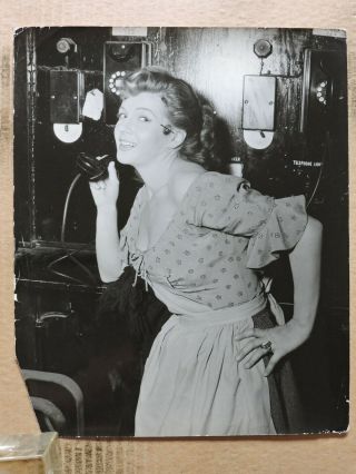 Corinne Calvet On The Phone Busty Candid Photo 1952 What Price Glory