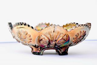 Vintage Fenton Carnival Glass Multi - Color Candy Dish Bowl Home Decor