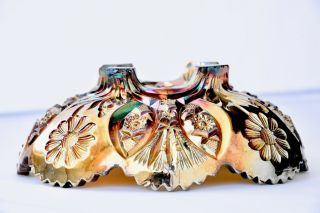 Vintage Fenton Carnival Glass Multi - Color Candy Dish Bowl Home Decor 6