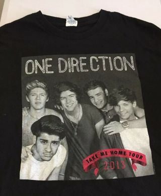 One Direction Take Me Home Tour 2013 T Shirt Xl Black