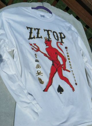 Zz Top 2017 Tonnage Tour Long Sleeve T - Shirt Mens Xl Unworn
