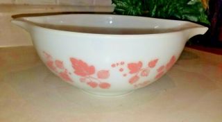 Vintage Pyrex Pink Gooseberry 443 2 1/2 Qt.  Cinderella Mixing Bowl