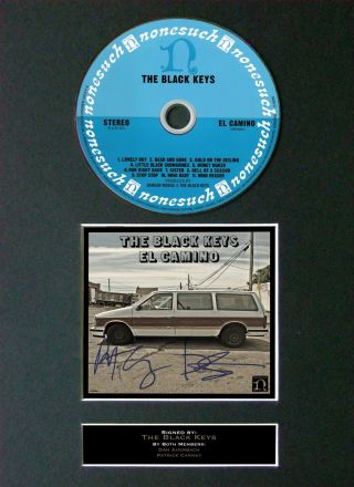 34 The Black Keys El Camino Cd Signed Autograph Mounted A4