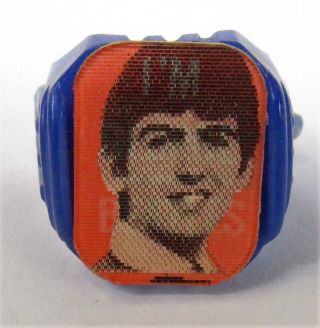 Beatles George Harrison Lenticular Lens Flasher Ring Blue Version