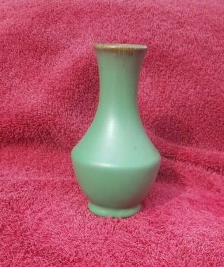Vintage Catalina Island Pottery Bud Vase 4 Inch Green