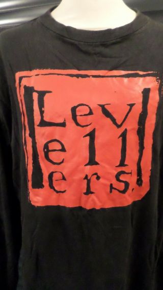 Levellers Vintage Long Sleeved Band Tour T Shirt Black,  Red Men ' s Size XL 2