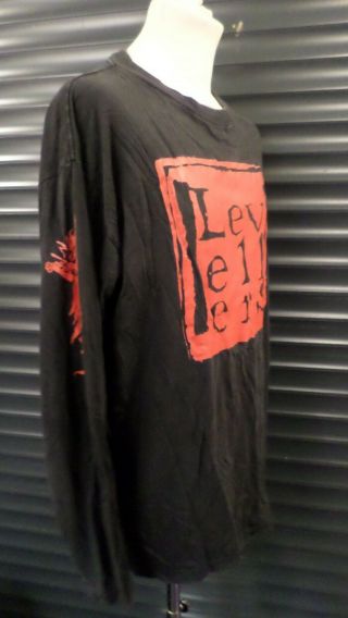 Levellers Vintage Long Sleeved Band Tour T Shirt Black,  Red Men ' s Size XL 8