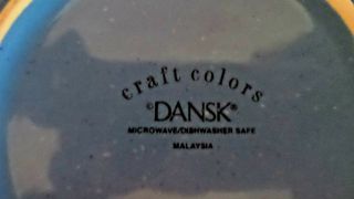 Dansk Craft Colors Blueberry Soup/Cereal Bowls x4 Blue 3