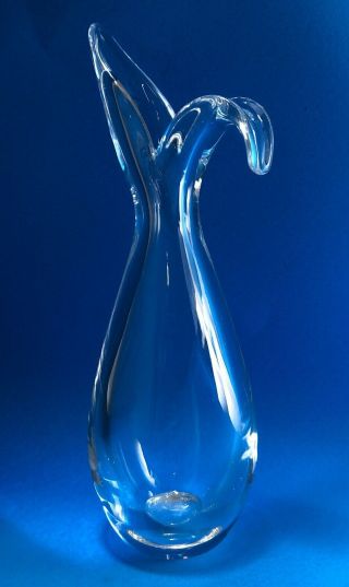 Vintage Steuben Art Glass Crystal 10 " Vase Designer G.  Thompson