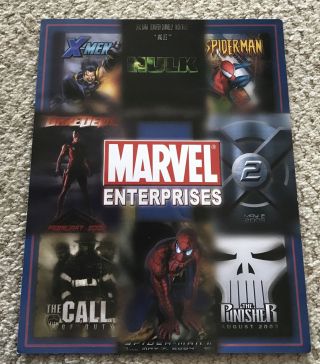 Marvel Enterprises Trade Movie Promo Brochure 2002 Spider - Man Daredevil Punisher