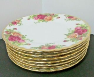 8 Old Country Roses Royal Albert China Bread /butter Plates 6 1/4 " 1962 Ltd