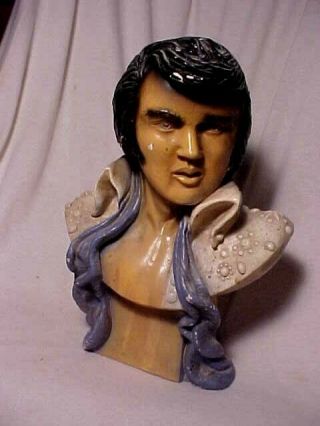 Vintage Chalk Ware Elvis Presley Bust All