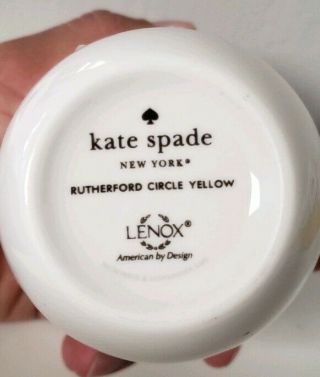 Kate Spade Lenox Rutherford Circle Mugs - Set of 4 - Yellow - 14 oz - NWT 2