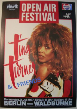 Tina Turner Concert Tour Poster 1987 Break Every Rule
