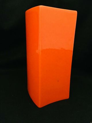 Vintage Gabbianelli Vase Bright Orange Italy Mod D Raymor 1960 