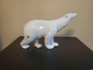 Xlarge Vintage Royal Dux Polar Bear Porcelain 12 " X 8 "