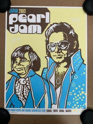Pearl Jam Japan Tour 2003 Official Print By Ames Bros Sendai Tokyo Osaka Naguya