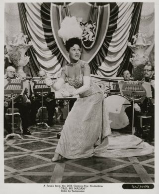 Ethel Merman Dancing 1953 Photo.  Call Me Madam Linen - Backed