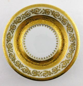 A.  Raynaud Ceralene Limoges France Gold Encrusted Floral Saucer Small Plate