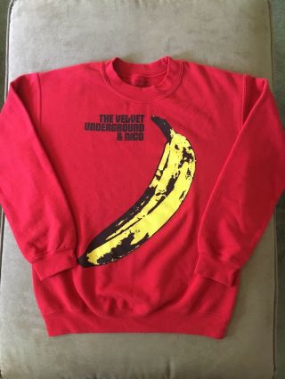 The Velvet Underground & Nico Sweatshirt Banana Andy Warhol 1967 Album Lou Reed