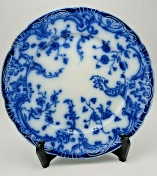 Antique W H Grindley Blue Flow China Plate " Marie " Dinner Plate England