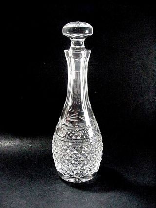 Vintage Cut Lead Crystal Decanter With Stopper - - Diamond Pattern - -