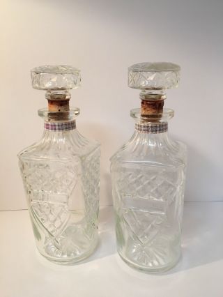 Vintage Glass Drambuie Liquor Bottle Decanter Set Of 2 Finds 702