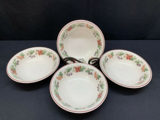 Wedgwood " Provence " Queensware Set Of 4 Cereal Bowls 6 1/8 "