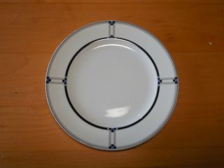 Studio Nova Tangent Ya021 Salad Plates 7 1/2 " Black Blue Grey Set Of 8