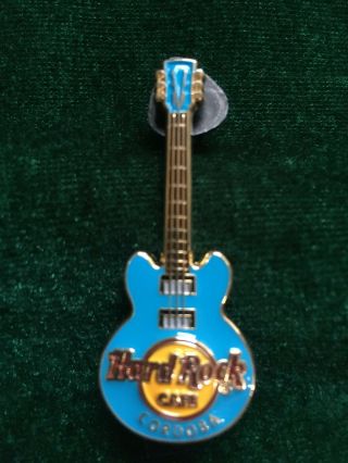 Hard Rock Cafe Pin Cordoba - Light Blue 3d Core 3 String Guitar