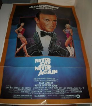1983 Never Say Never Again 1 Sheet Movie Poster Sean Connery As James Bond Gga