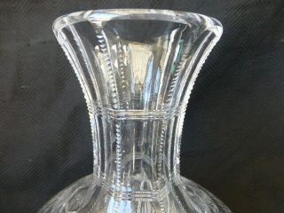Antique Signed Clark American Brilliant Cut Glass Water Bottle 2