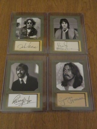 D.  Gordon Reprinted Autograph Beatles Trading Cards George Ringo Paul John