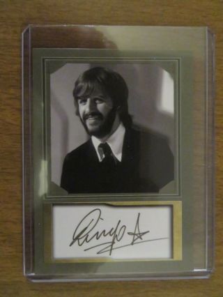 D.  Gordon Reprinted Autograph Beatles trading cards George Ringo Paul John 6