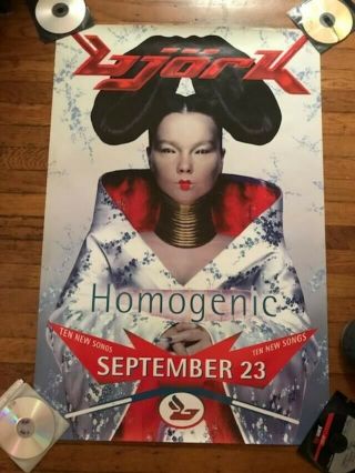 Bjork 1997 " Homogenic " Promotional Poster 24 " X 36 "