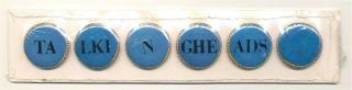 Talking Heads Speaking In Tongues Set Of 6 Promo Pinback Buttons 1983