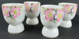 Noritake Azalea Hand Painted China Egg Cups (set Of 4) Red Back Stamp 19322