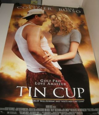 Rolled 1996 Tin Cup Video Promo Movie Poster Kevin Costner Rene Russo Romance