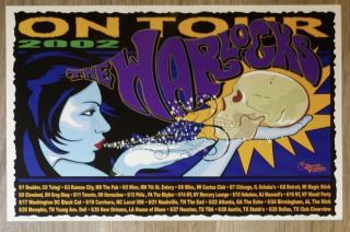 2002 The Warlocks - Summer Tour Concert Poster S/n By Darren Grealish