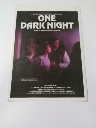 1982 One Dark Night Pressbook Uncut Meg Tilly Sorority Hazing Horror