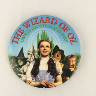 Wizard Of Oz Collectible Pinback Button Video Dvd Movie Promo 1999 Dorothy Witch
