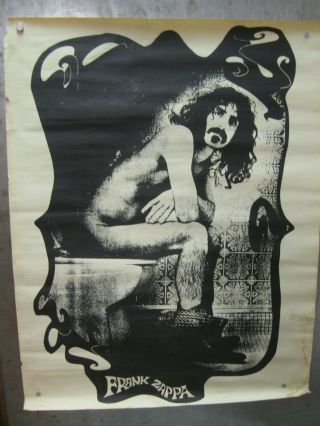 Frank Zappa Toilet Picture 22x27 Vintage Poster Classic 70s