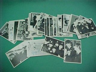 37 Vintage 1964 Topps Beatles 3rd Series Black & White Partial Set Trading Cards