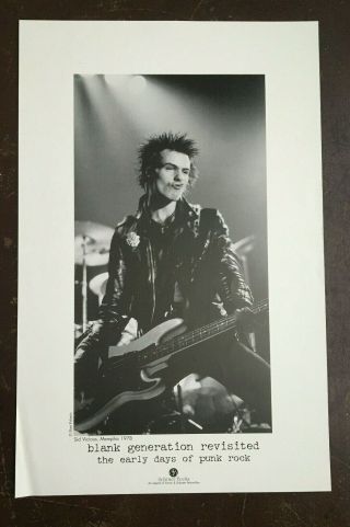 Sex Pistols - Sid Vicious - Blank Generation Revisited Promo Poster Art Print 2