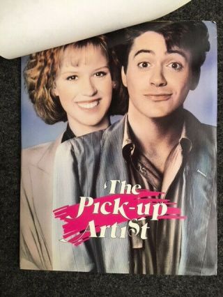 Robert Downey " The Pick - Up Artist " Movie Promo Presskit 1987 W/three B&w Stills