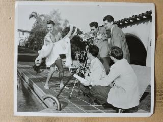 Robert Stack And Irene Mcevoy With Camera Crew Candid News Photo 1948