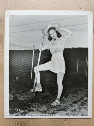 Janet Blair In Her Garden Dw Leggy Portrait Photo By Don English 1942