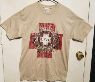 Live Artist Band T - Shirt Throwing Copper Mental Jewelry 90s Gold I Alone Adult M