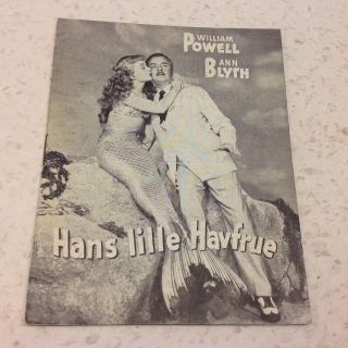 Mr.  Peabody And The Mermaid Powell Ann Blyth 1948 Danish Movie Program