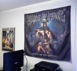 Cradle Of Filth Hammer Of The Witches Huge 4x4 Banner Fabric Poster Tapestry Cd